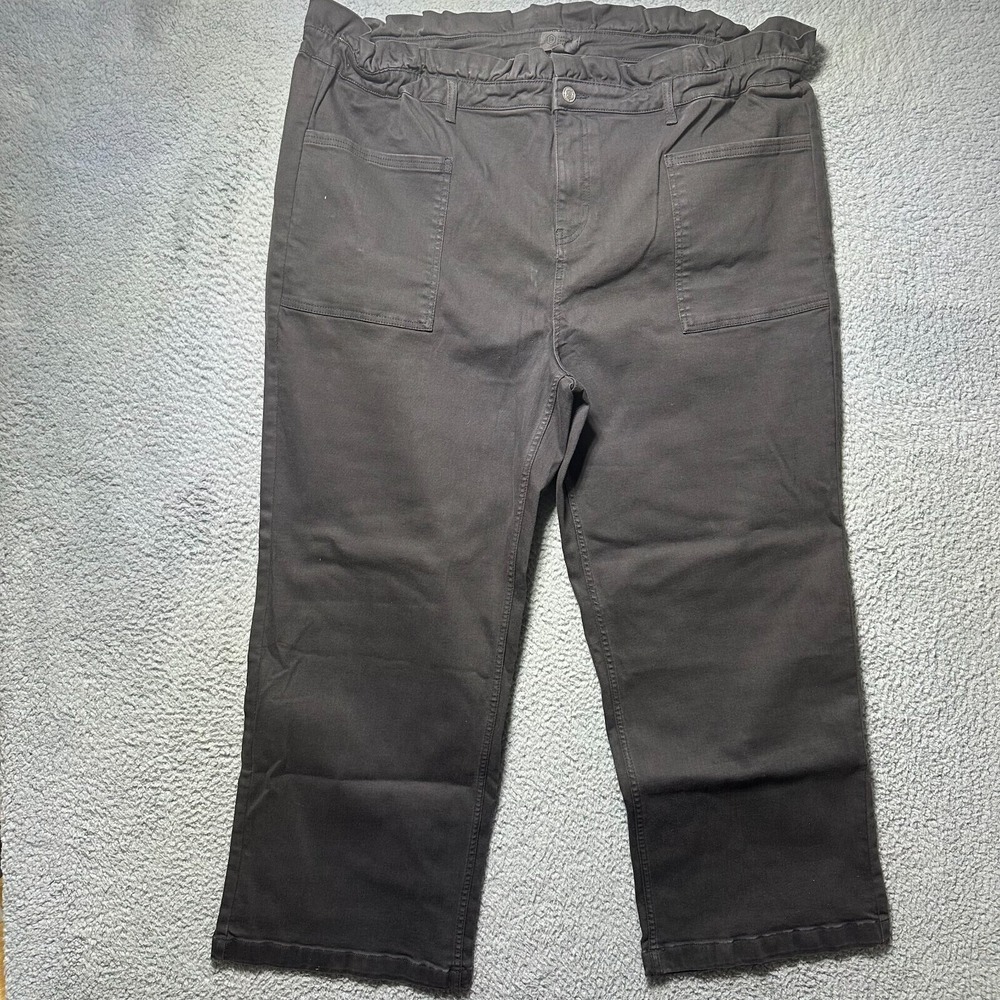 Candace Cameron Bure Pacific Denim Paper‎ Bag Waist Jeans Size 24WP BROWN